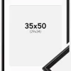 Ramme Horndal Sort 35x50 cm - Passepartout Hvid 30x35 cm