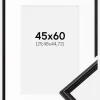 Ramme Horndal Sort 45x60 cm - Passepartout Hvid 12x18 inches