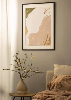 Ramme Horndal Sort 35x50 cm - Passepartout Hvid 9x12 inches