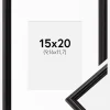 Ramme Horndal Sort 15x20 cm - Passepartout Hvid 4x5 inches