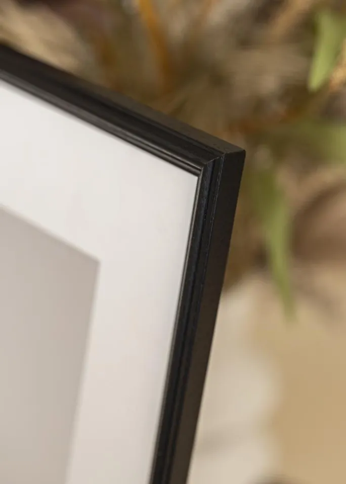 Ramme Horndal Sort 50x60 cm - Passepartout Hvid 15x20 inches
