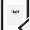 Ramme Horndal Sort 13x18 cm - Passepartout Hvid 10x12 cm