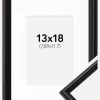 Ramme Horndal Sort 13x18 cm - Passepartout Hvid 3,5x5 inches