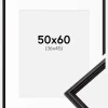 Ramme Horndal Sort 50x60 cm - Passepartout Hvid 37x46 cm