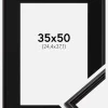 Ramme Horndal Sort 35x50 cm - Passepartout Sort 10x15 inches