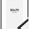 Ramme Horndal Sort 50x70 cm - Passepartout Hvid 33x56 cm