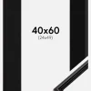 Ramme Horndal Sort 40x60 cm - Passepartout Sort 25x50 cm