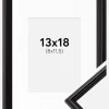 Ramme Horndal Sort 13x18 cm - Passepartout Hvid 9x12 cm