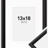 Ramme Horndal Sort 13x18 cm - Passepartout Hvid 9x13 cm