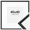 Ramme Horndal Sort 40x40 cm - Passepartout Hvid 10x10 inches