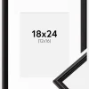 Ramme Horndal Sort 18x24 cm - Passepartout Hvid 13x17 cm