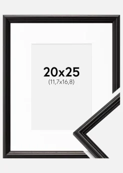 Ramme Horndal Sort 20x25 cm - Passepartout Hvid 5x7 inches