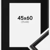 Ramme Horndal Sort 45x60 cm - Passepartout Sort 32x45 cm