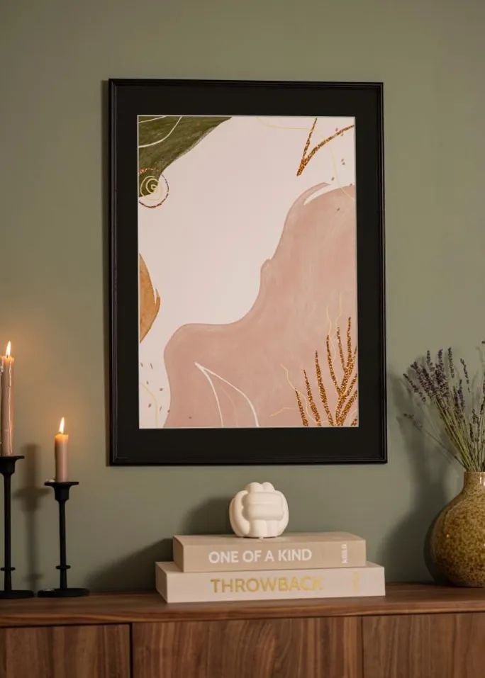 Ramme Horndal Sort 45x60 cm - Passepartout Sort 32x45 cm