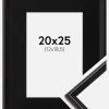 Ramme Horndal Sort 20x25 cm - Passepartout Sort 13x19,5 cm