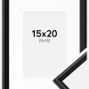 Ramme Horndal Sort 15x20 cm - Passepartout Hvid 10x15 cm