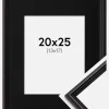 Ramme Horndal Sort 20x25 cm - Passepartout Sort 14x18 cm