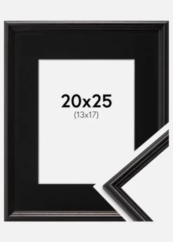 Ramme Horndal Sort 20x25 cm - Passepartout Sort 14x18 cm