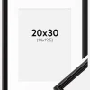 Ramme Horndal Sort 20x30 cm - Passepartout Hvid 15x21 cm (A5)