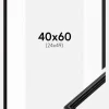 Ramme Horndal Sort 40x60 cm - Passepartout Hvid 25x50 cm