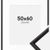 Ramme Horndal Sort 50x60 cm - Passepartout Hvid 35x45 cm