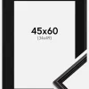 Ramme Horndal Sort 45x60 cm - Passepartout Sort 35x50 cm