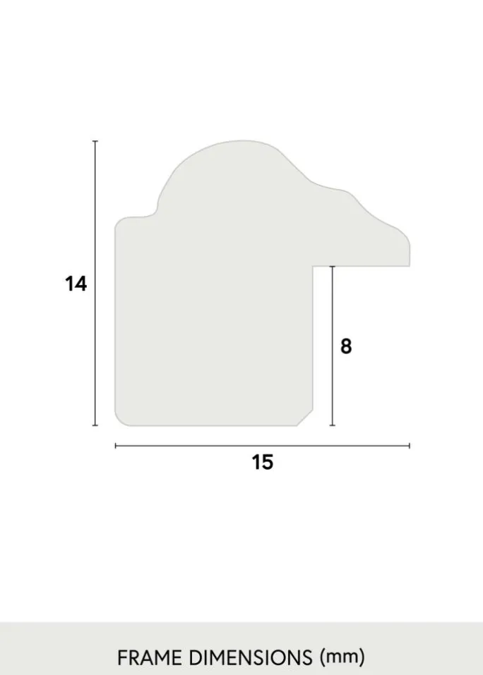 Ramme Horndal Sort 40x40 cm - Passepartout Sort 10x10 inches