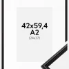 Ramme Horndal Sort 42x59,4 cm (A2) - Passepartout Hvid 25x38 cm