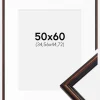 Ramme Horndal Valnød 50x60 cm - Passepartout Hvid 14x18 inches