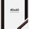 Ramme Horndal Valnød 40x60 cm - Passepartout Sort 32,9x48,3 cm (A3+)