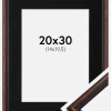 Ramme Horndal Valnød 20x30 cm - Passepartout Sort 15x21 cm (A5)