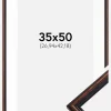 Ramme Horndal Valnød 35x50 cm - Passepartout Hvid 11x17 inches