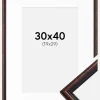 Ramme Horndal Valnød 30x40 cm - Passepartout Hvid 20x30 cm