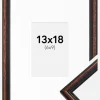 Ramme Horndal Valnød 13x18 cm - Passepartout Hvid 7x10 cm
