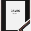 Ramme Horndal Valnød 35x50 cm - Passepartout Sort 10x15 inches