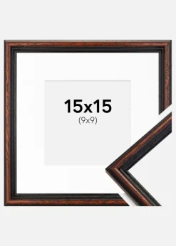 Ramme Horndal Valnød 15x15 cm - Passepartout Hvid 10x10 cm