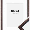 Ramme Horndal Valnød 18x24 cm - Passepartout Hvid 13x18 cm