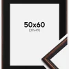 Ramme Horndal Valnød 50x60 cm - Passepartout Sort 40x50 cm