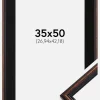 Ramme Horndal Valnød 35x50 cm - Passepartout Sort 11x17 inches
