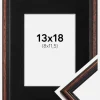 Ramme Horndal Valnød 13x18 cm - Passepartout Sort 9x12 cm