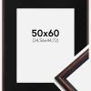 Ramme Horndal Valnød 50x60 cm - Passepartout Sort 14x18 inches