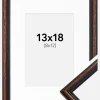 Ramme Horndal Valnød 13x18 cm - Passepartout Hvid 9x13 cm
