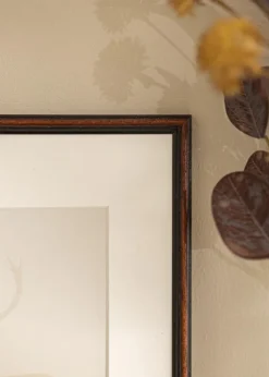 Ramme Horndal Valnød 40x60 cm - Passepartout Hvid 25x50 cm