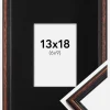 Ramme Horndal Valnød 13x18 cm - Passepartout Sort 7x10 cm
