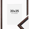 Ramme Horndal Valnød 20x25 cm - Passepartout Hvid 5x7 inches