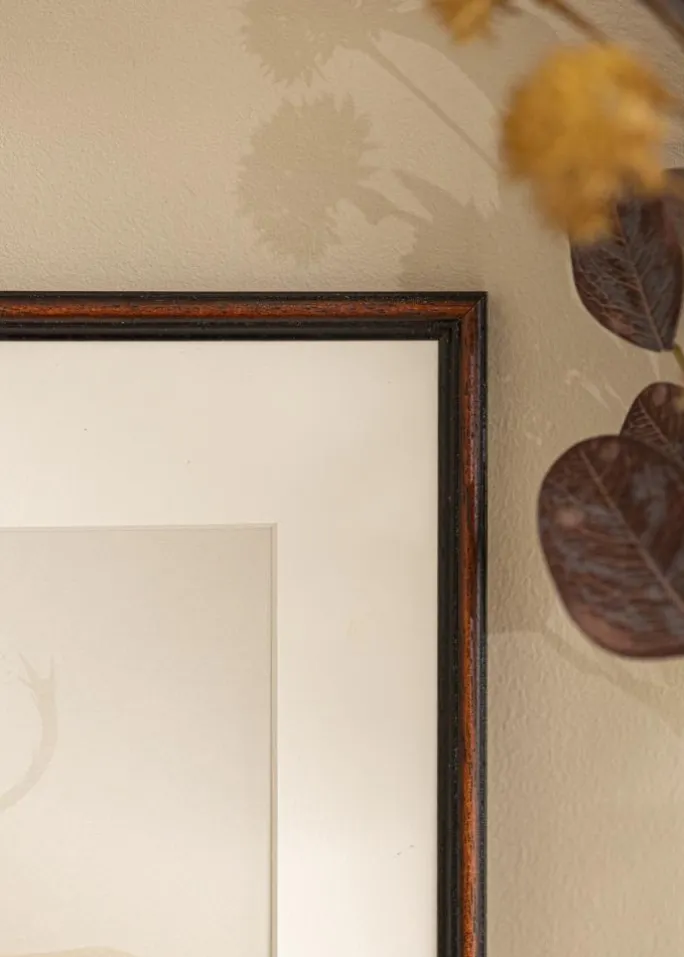 Ramme Horndal Valnød 20x25 cm - Passepartout Hvid 5x7 inches