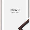 Ramme Horndal Valnød 50x70 cm - Passepartout Hvid 16x24 inches