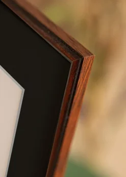 Ramme Horndal Valnød 15x20 cm - Passepartout Sort 11x15 cm