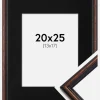 Ramme Horndal Valnød 20x25 cm - Passepartout Sort 14x18 cm