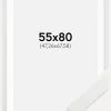 Ramme hvid træ 55x80 cm - Passepartout Hvid 19x27 inches